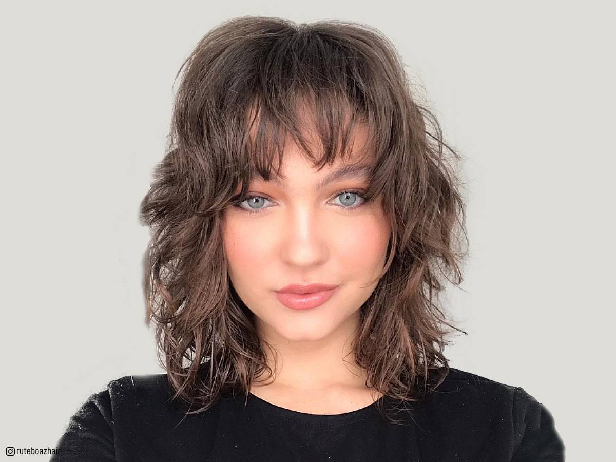 medium layered hairstyles with fringe