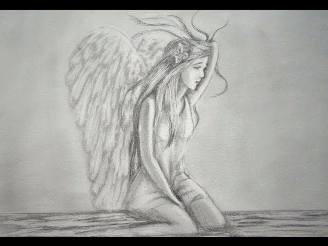 angel dibujo realista