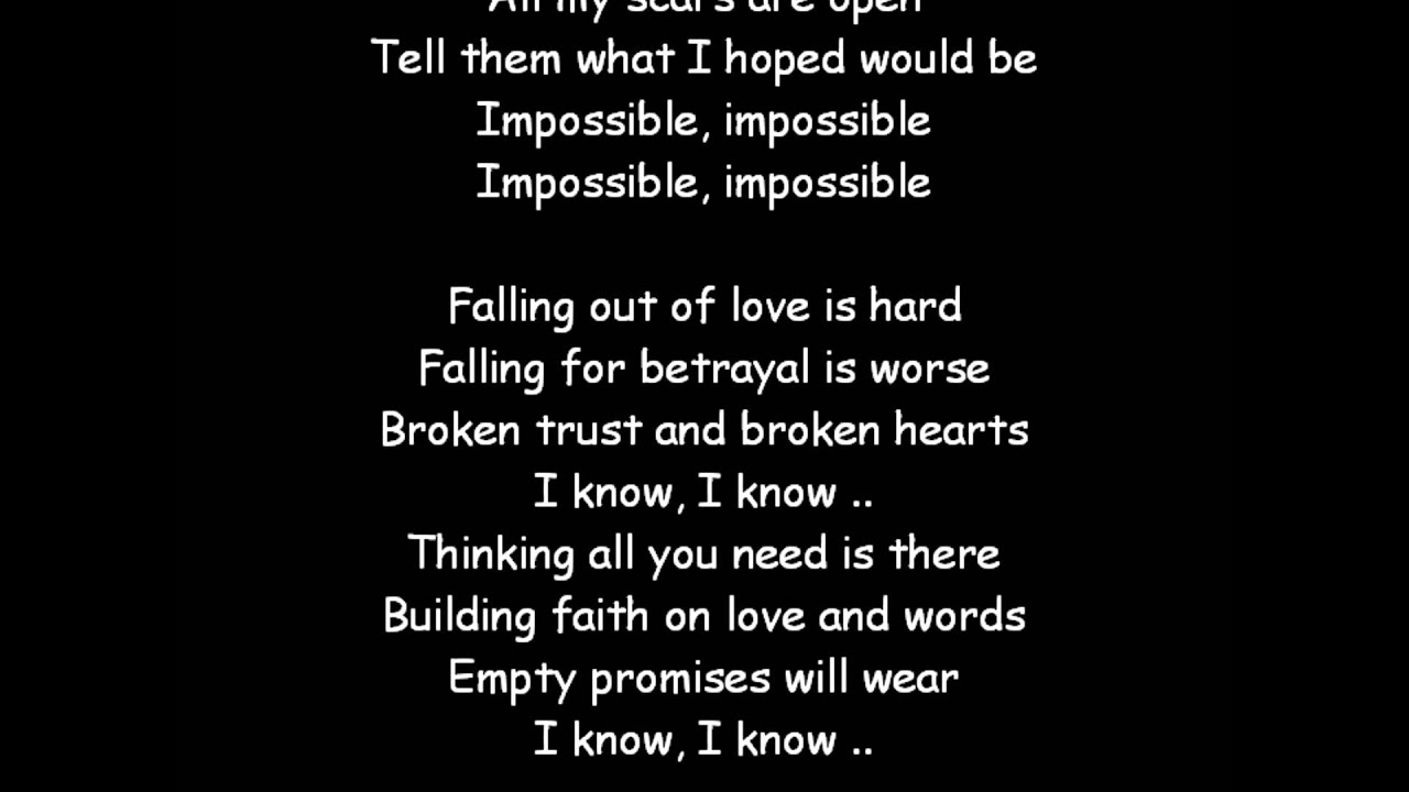 impossible impossible lyrics