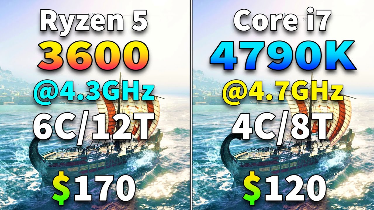 ryzen 5 3600 vs i7 4790k