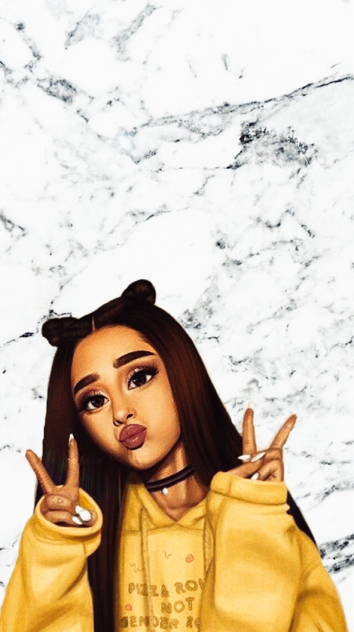 ariana grande cartoon wallpaper