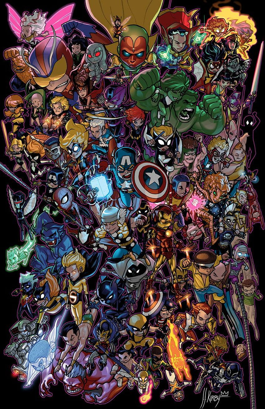 marvel stickers wallpaper