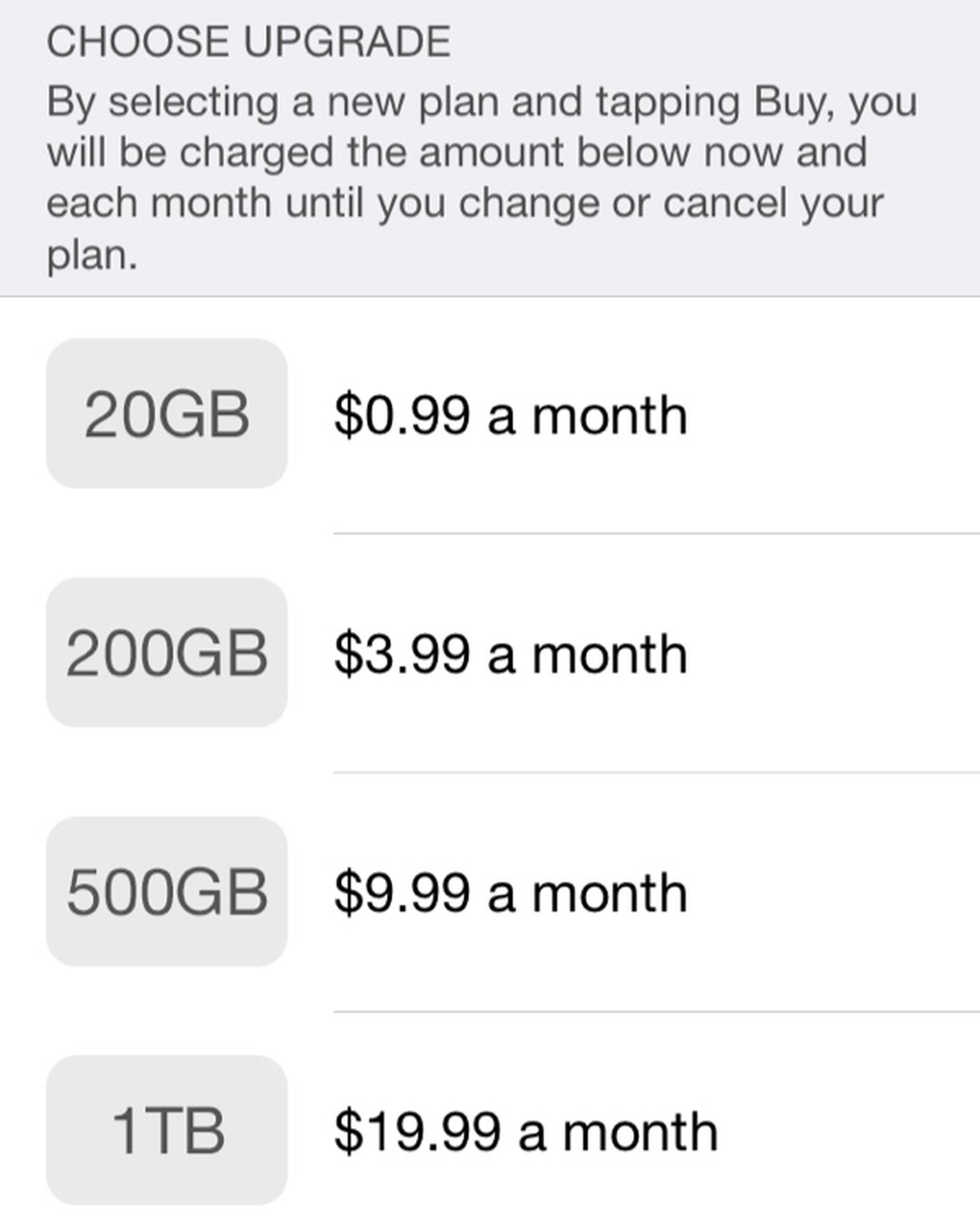 icloud subscription