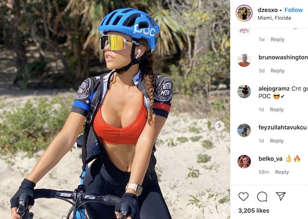 sexy female cyclist