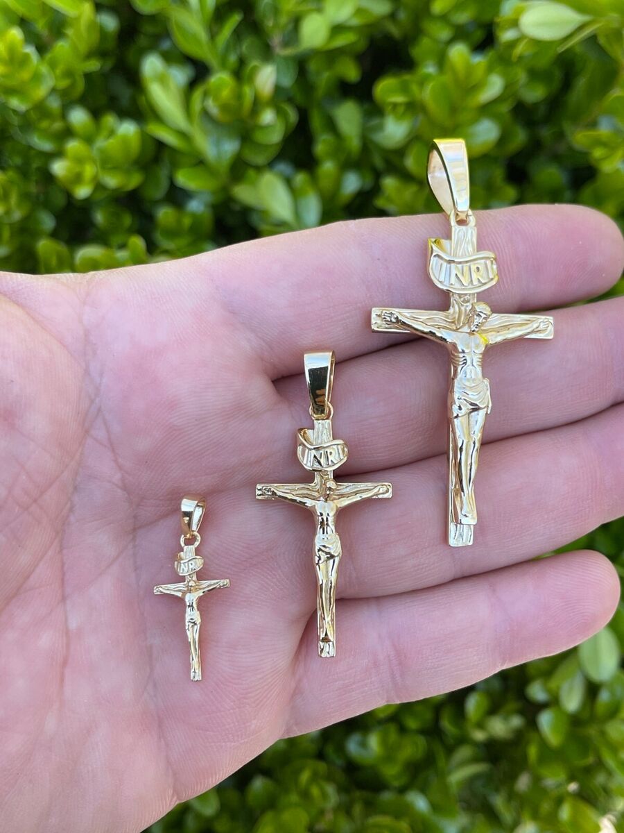 solid gold crucifix necklace