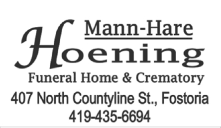 mann hare funeral home fostoria oh