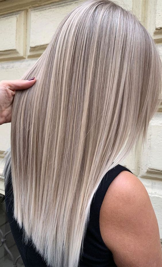 silver highlights on blonde hair