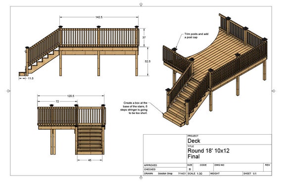 12x10 deck plans