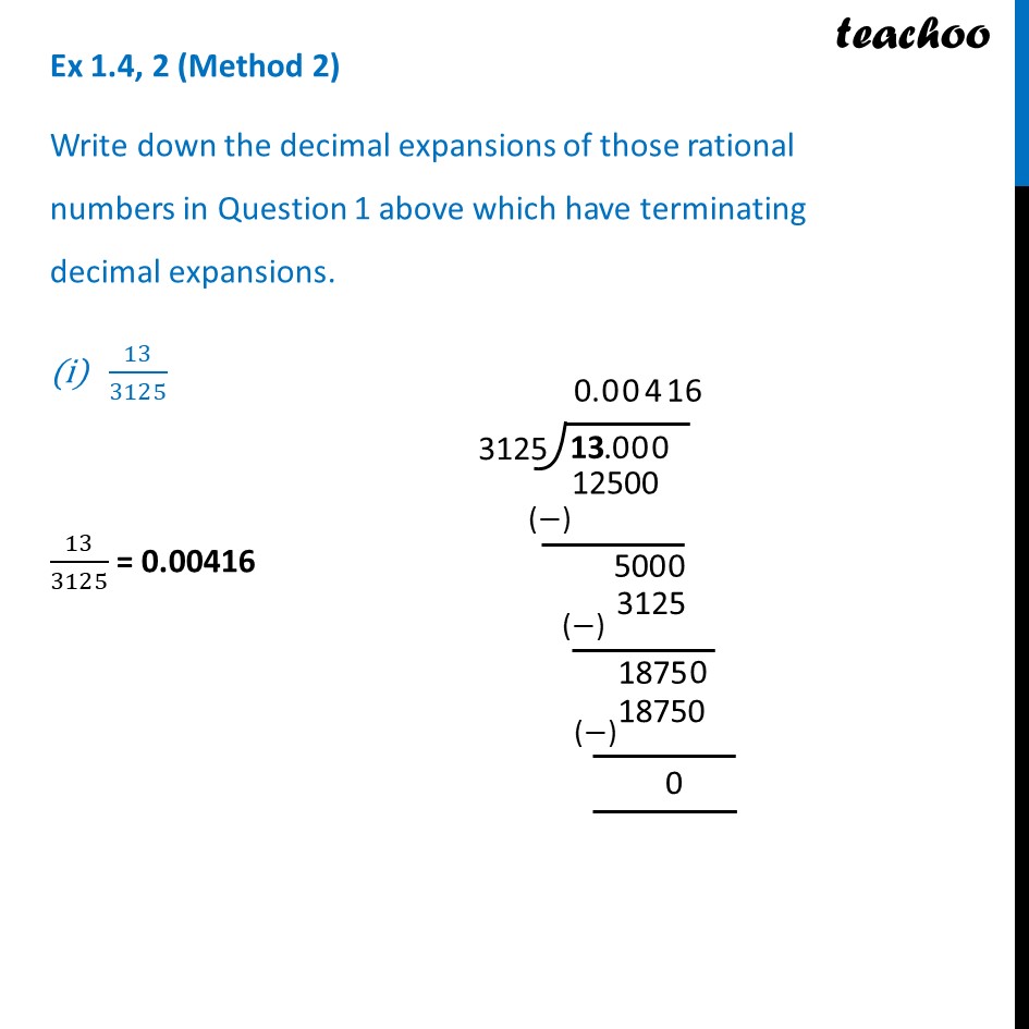 13 3125 is terminating or not