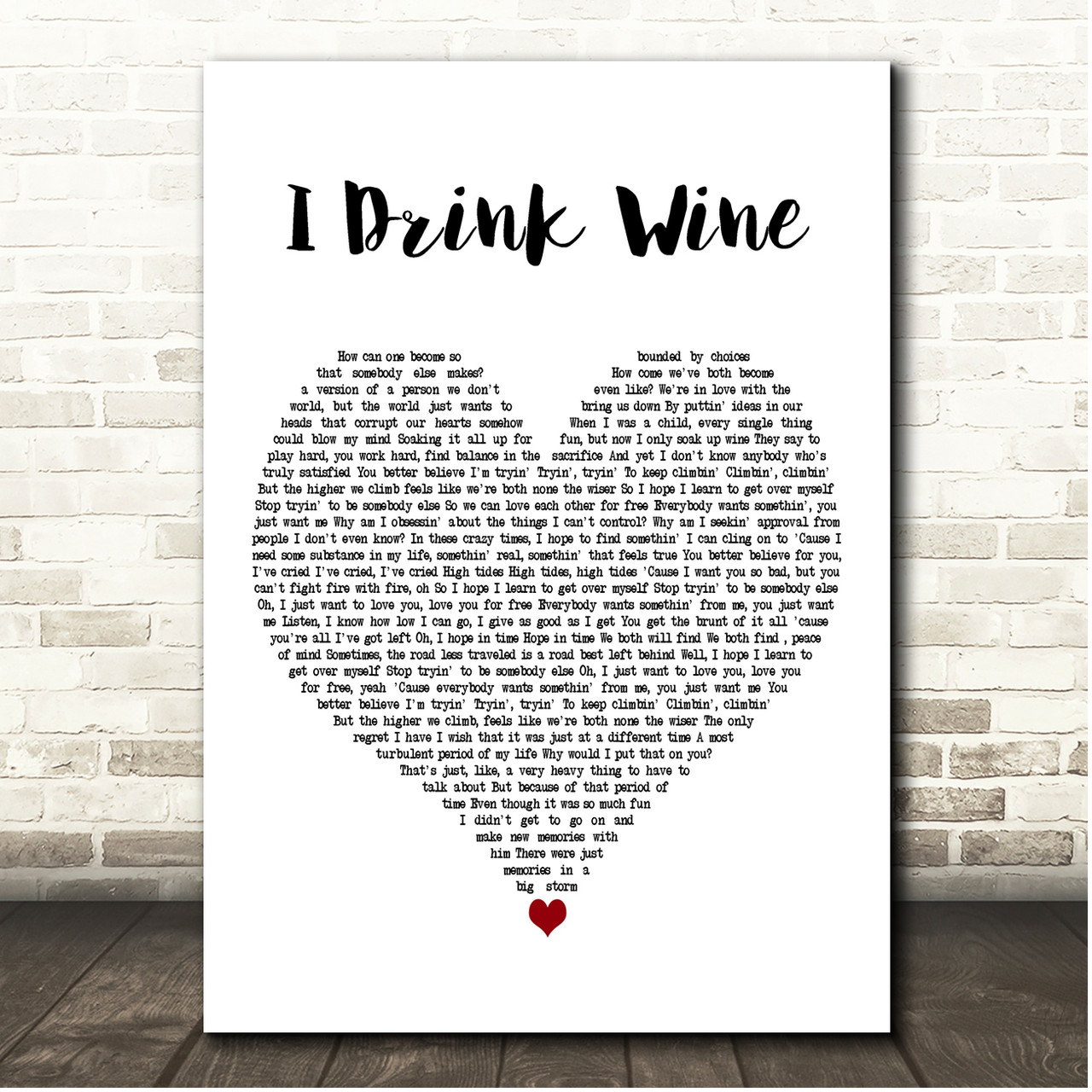 lyrics i drink wine