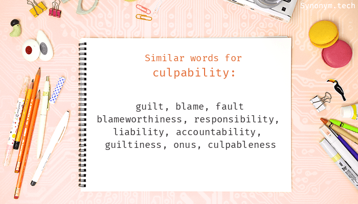 synonym culpability