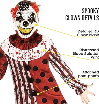 creepy clown halloween costumes