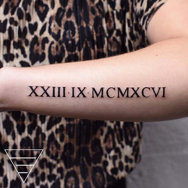 roman numeral lettering for tattoo