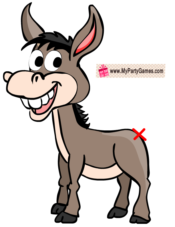 print pin the tail on the donkey