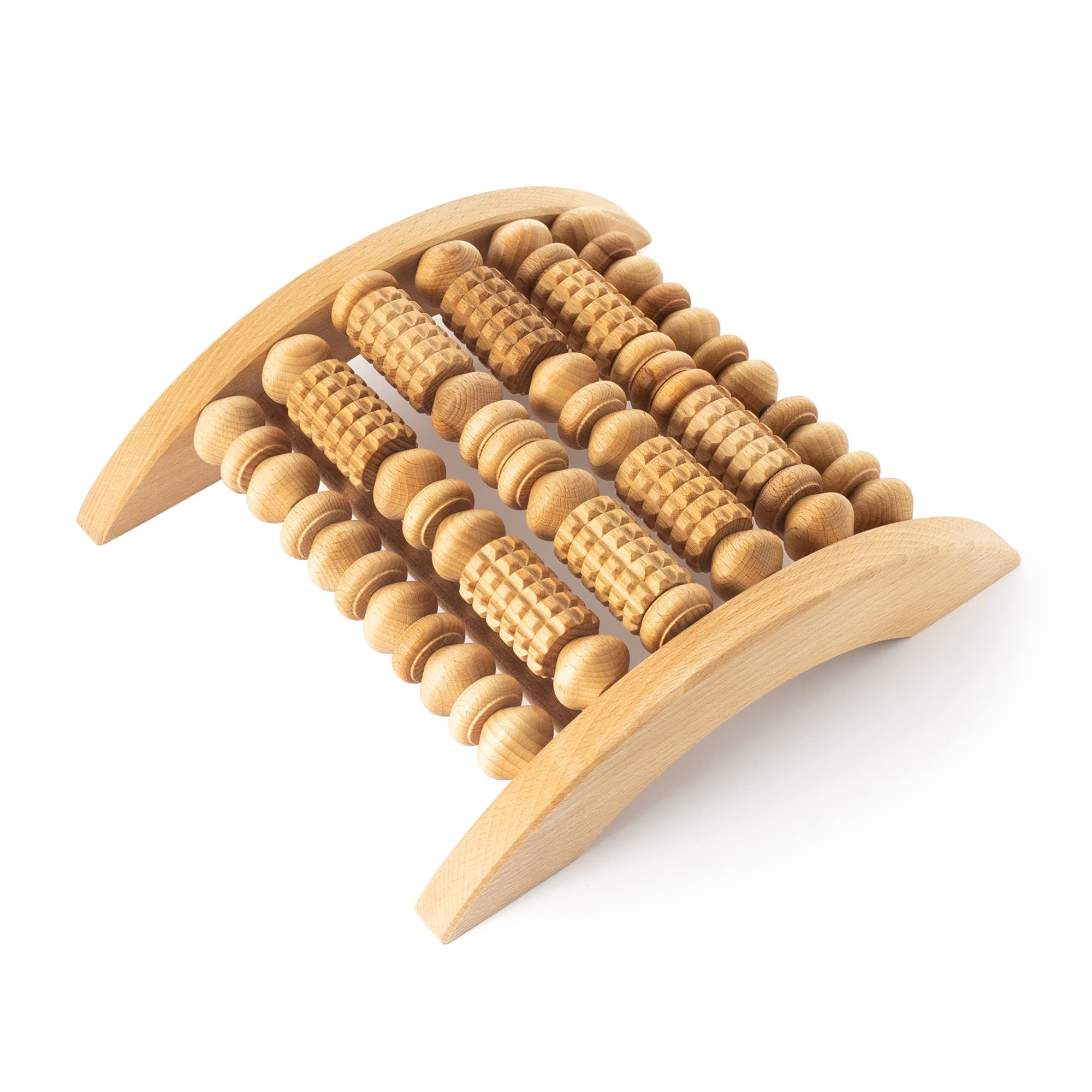 wooden roller foot massager