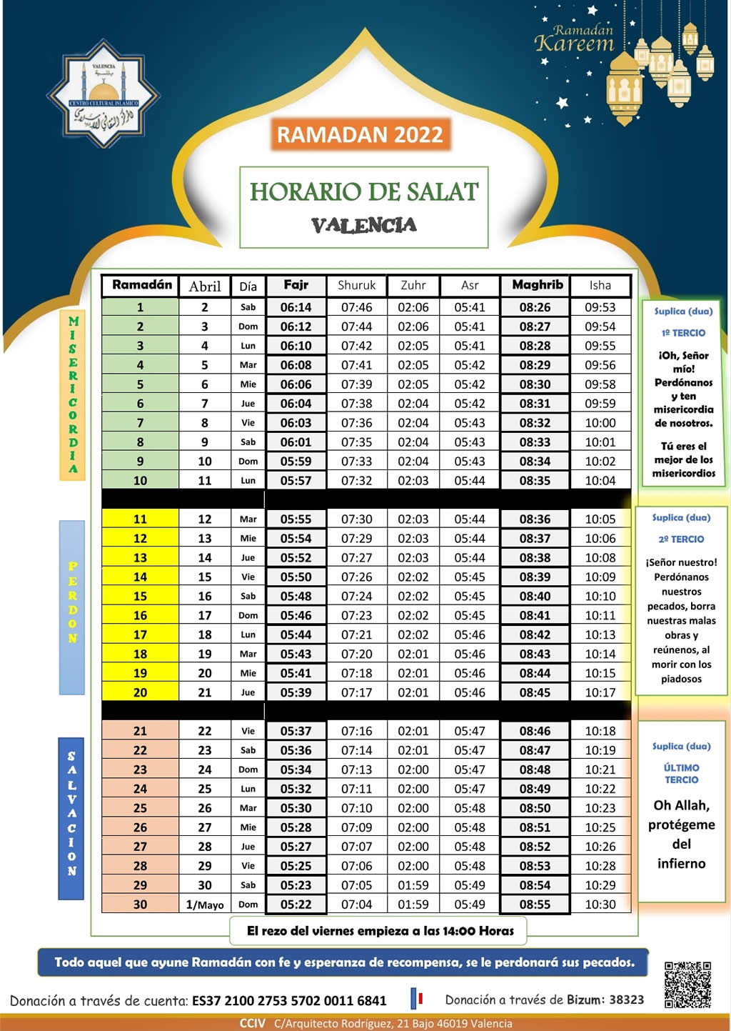 horario salat