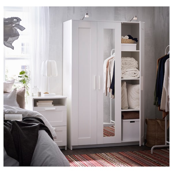 ikea 3 door mirror wardrobe