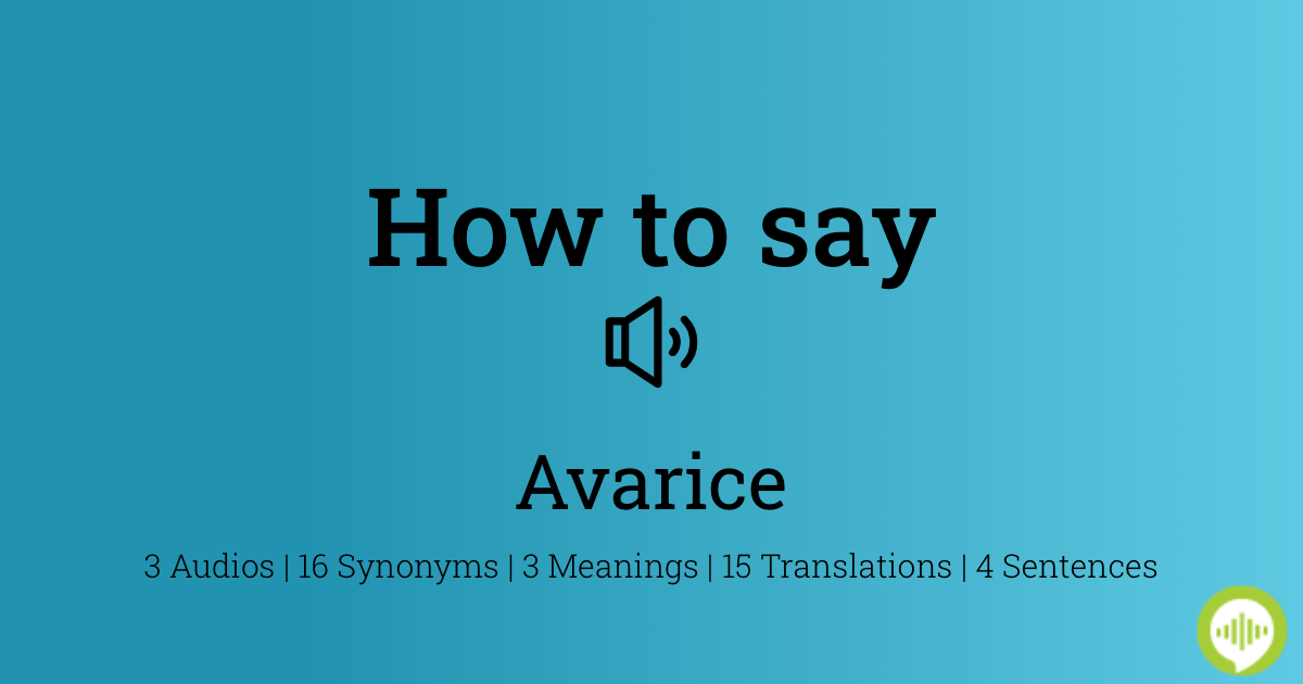 avarice antonym