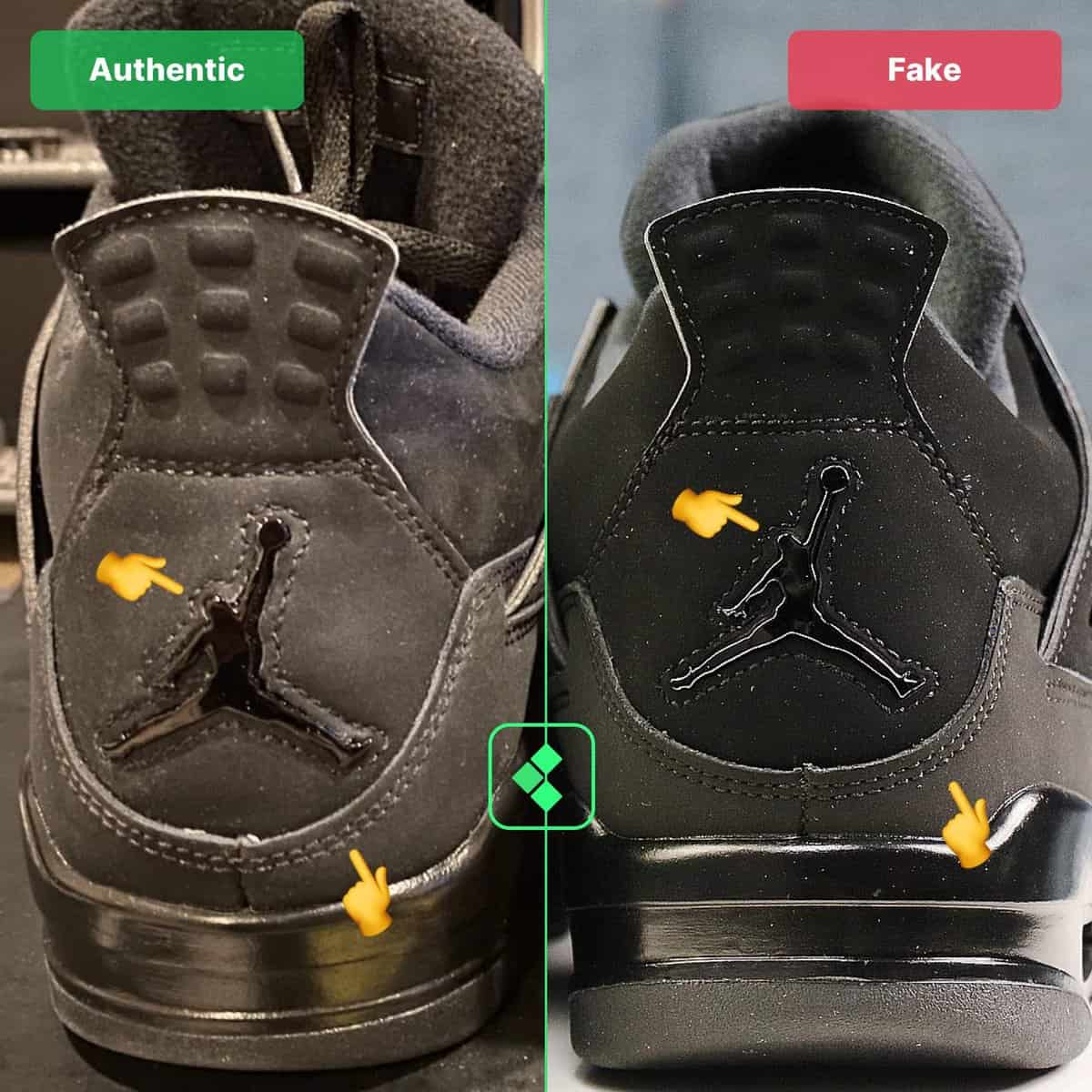 air jordan 4 real vs fake