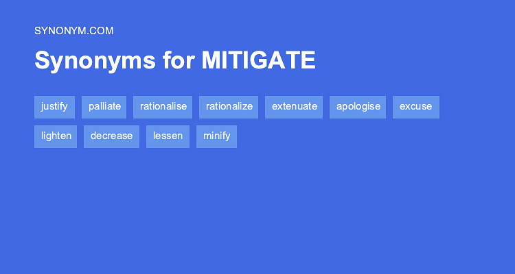 synonyms for mitigate