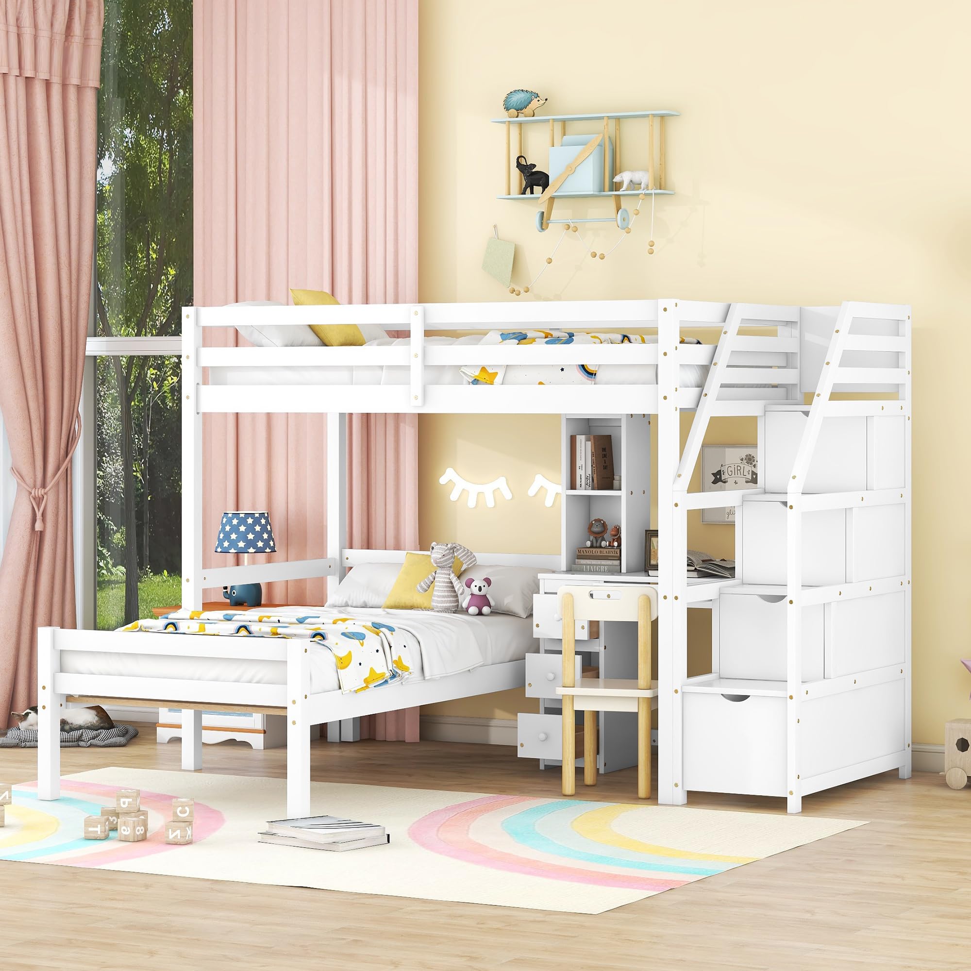 loft bunk bed with desk