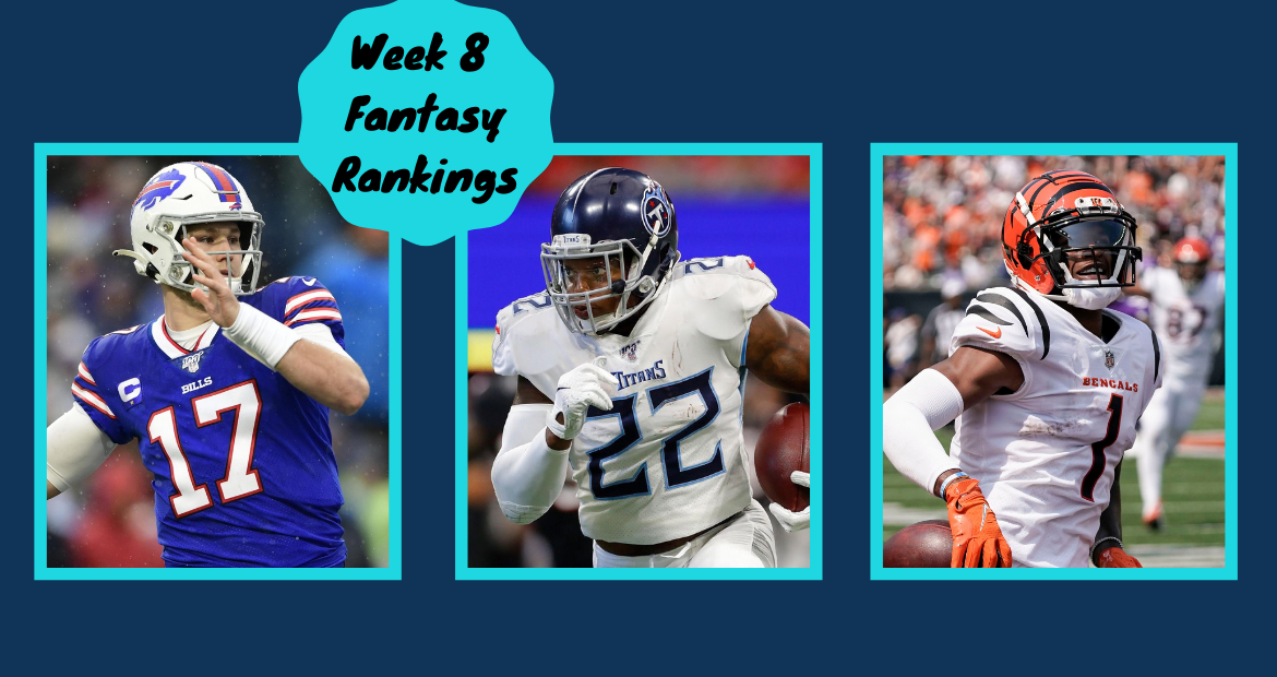 week 8 fantasy rankings