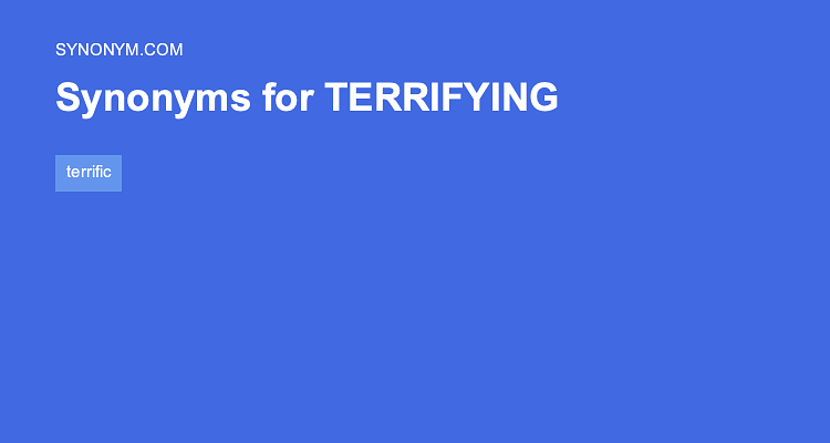 synonyms of terrify