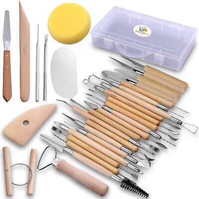 clay and sculpting tools