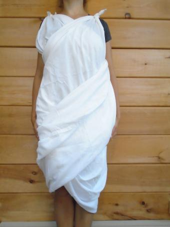 toga from bedsheet