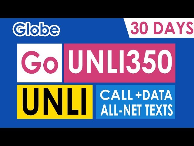 globe load 350 for 1 month