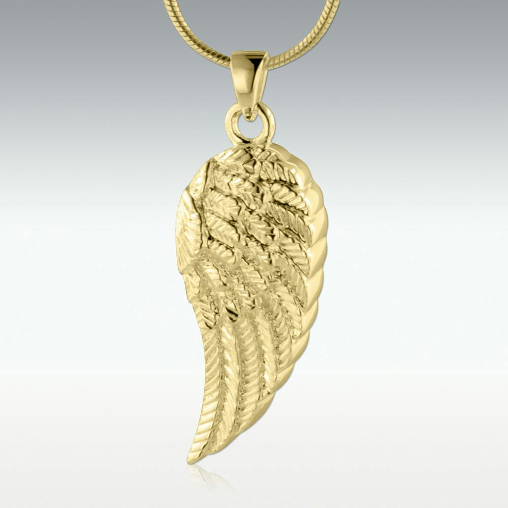 14k gold urn pendant