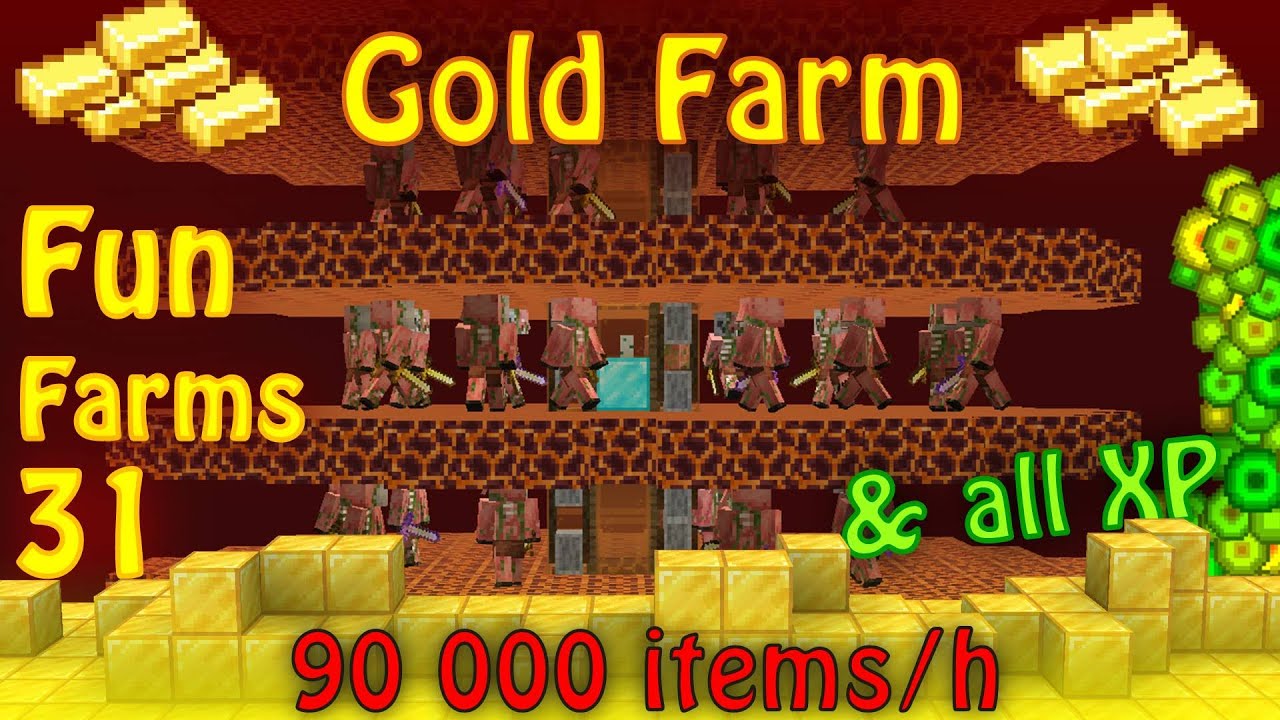 minecraft gold farm design