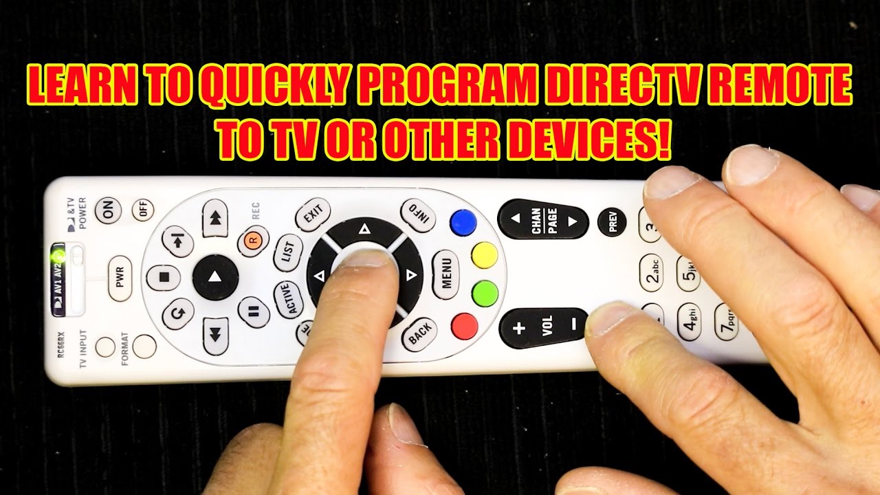 how to program your directv remote to your tv