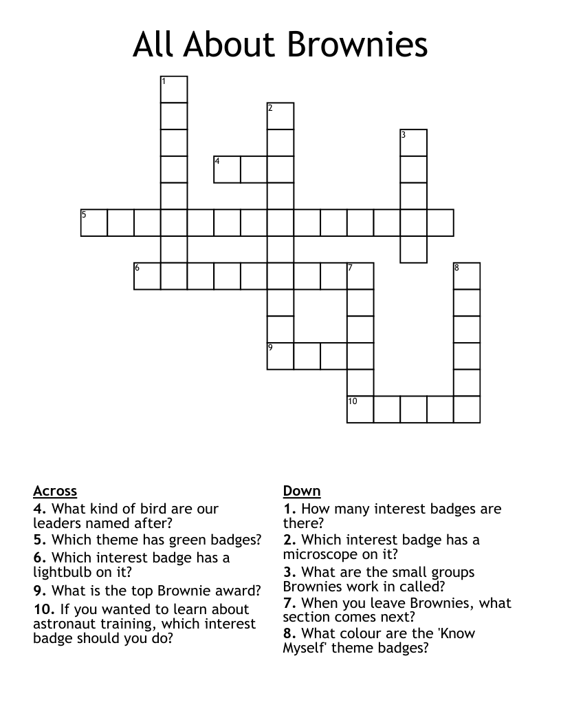 brownie point crossword