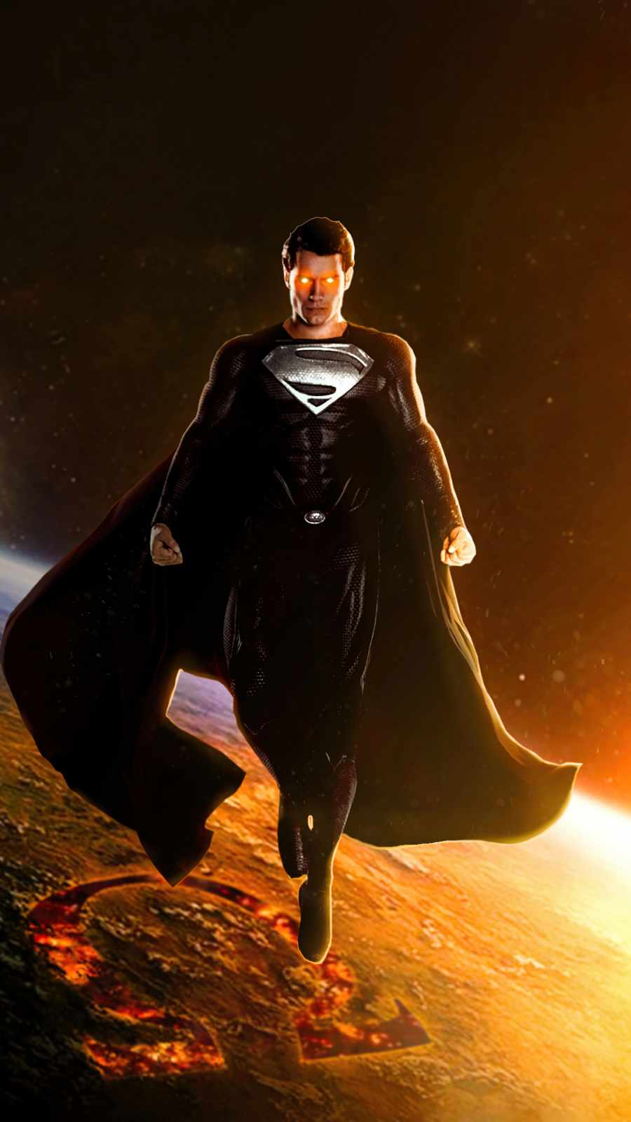 superman black suit wallpaper