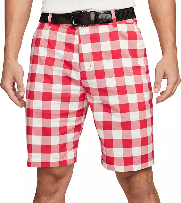 plaid nike golf shorts