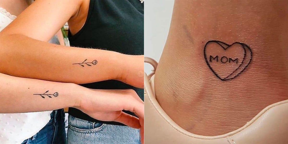 delicados tatuajes madre e hija