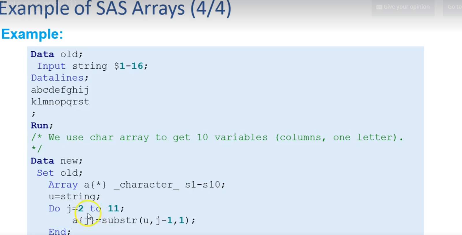 substrn in sas