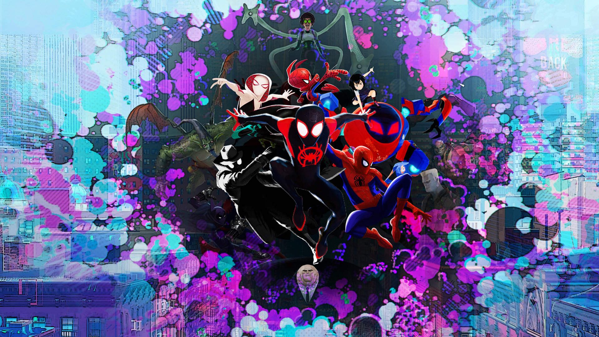 spiderman into the spiderverse wallpaper