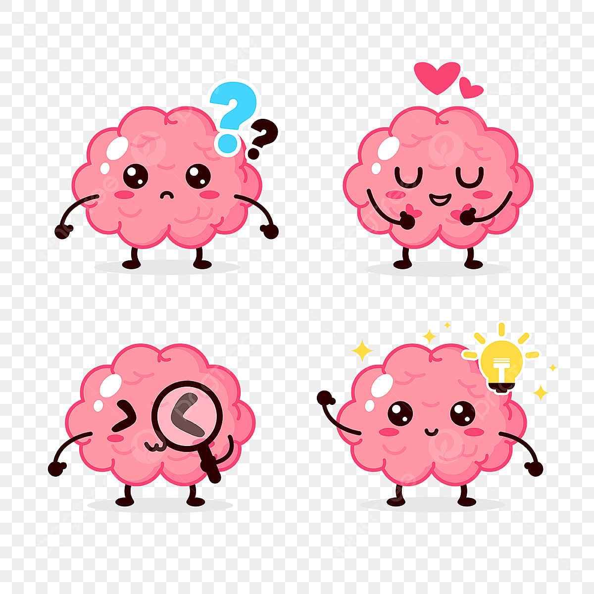 cute brain clipart