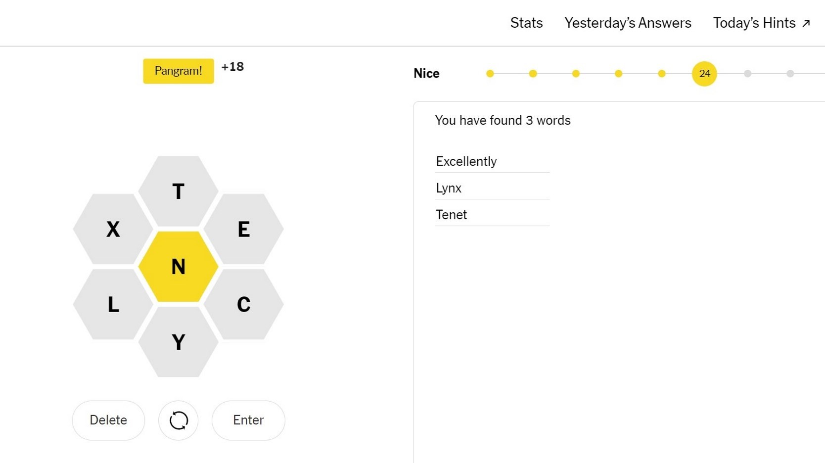 nytimes spelling bee answers