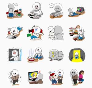 line moon sticker meaning