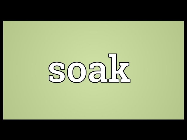 soak pronunciation