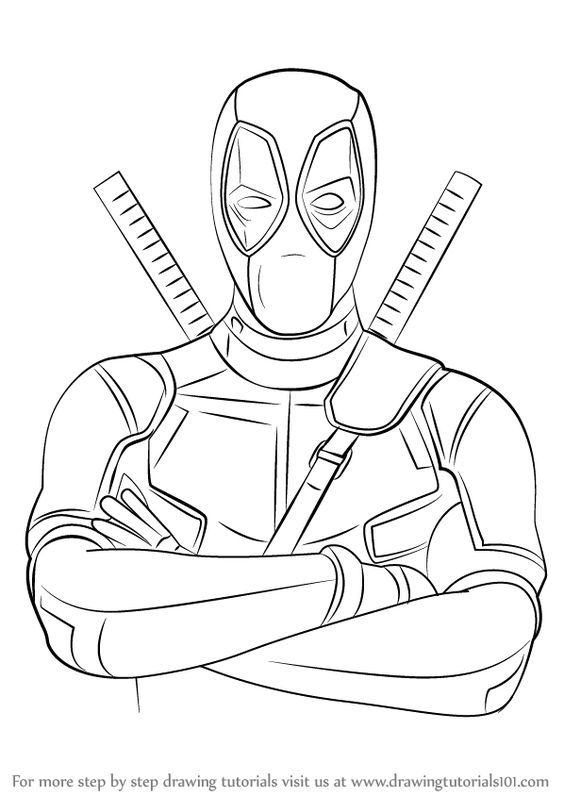 deadpool para dibujar