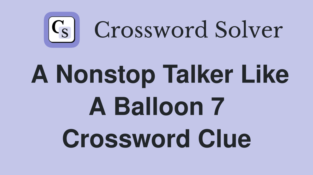 glib talk crossword puzzle clue