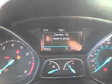 2014 ford escape oil reset