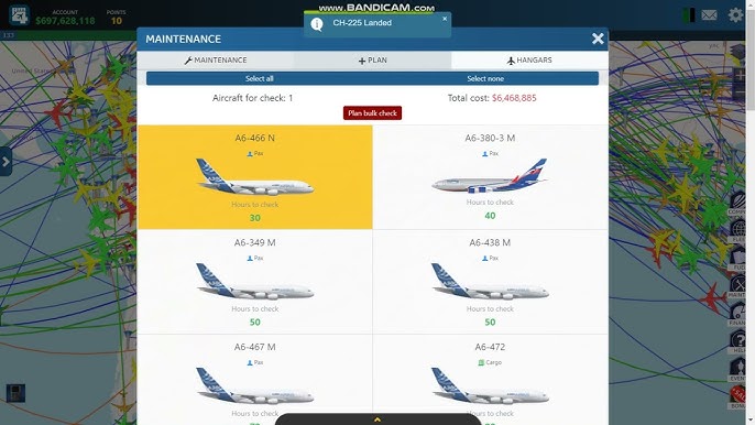 airline manager 4 seat configuration