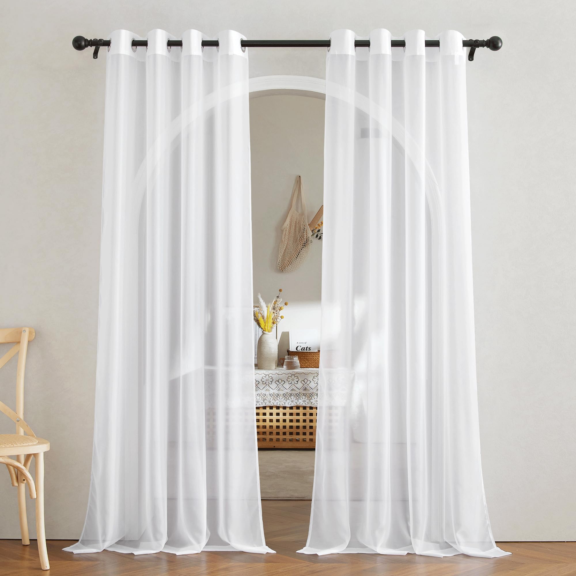 sheer window curtains