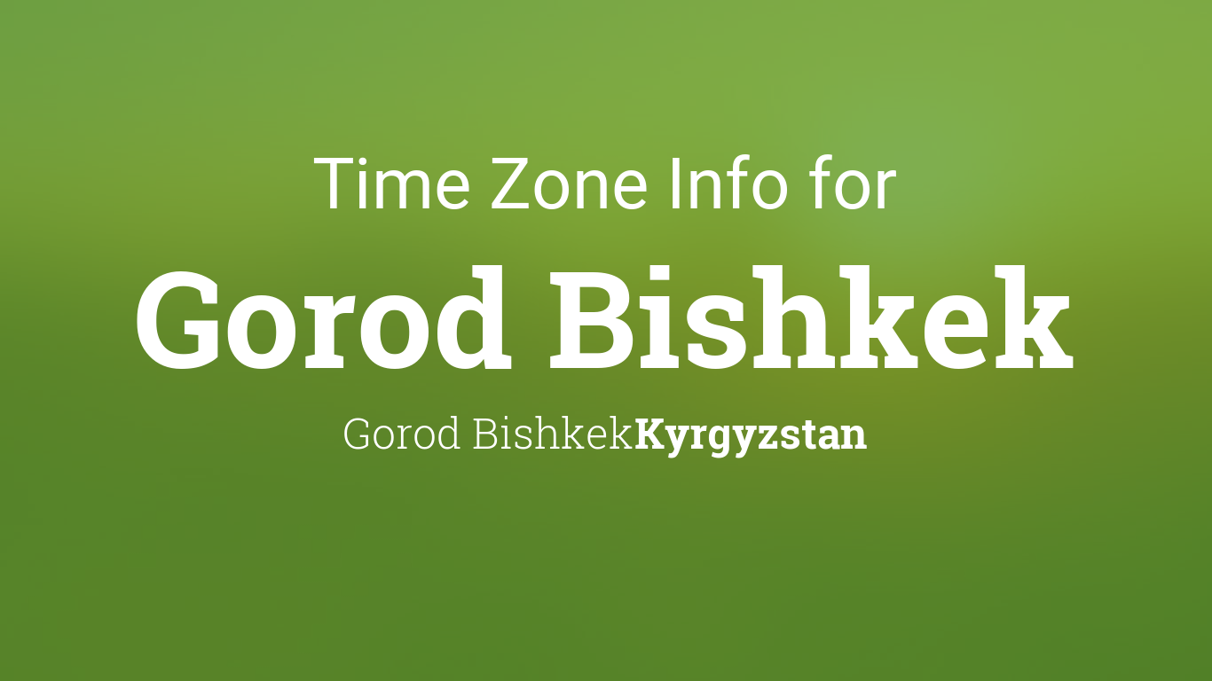 bishkek time zone