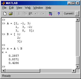 in matlab matrix